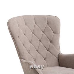 Grey Tufted Recliner Chair Armchair Fireside Lounge Relax Rocking Chair Tub Sofa