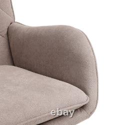 Grey Tufted Recliner Chair Armchair Fireside Lounge Relax Rocking Chair Tub Sofa