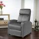 Grey Wing Back Fireside Padded Velvet Recliner Armchair Sofa Lounge Chair Seat