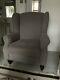 Grey Wingback Fireside Chair