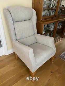 HSL Carlton Fireside Chair Armchair Feature Grey Wingback Hardly Used
