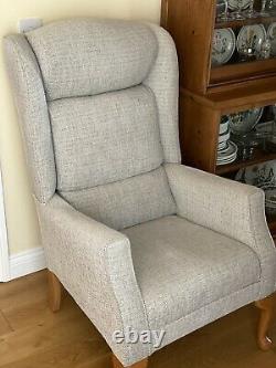 HSL Carlton Fireside Chair Armchair Feature Grey Wingback Hardly Used