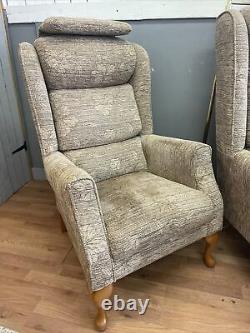 HSL Pair of His & Hers Fireside Wingback Armchairs FREE MIDLANDS DELIVERY