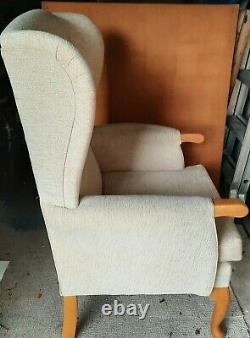 HSL Wing Back Chair Kilburn Fireside Cream Beige