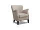 Henley Fabric Beige Wingback Fireside Armchair Livingroom Bedroom Nailhead Chair