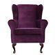 High Back Armchair Velluto Shiraz Fabric Wing Chair Fireside Living Room Lounge
