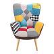 High Back Lounge Single Chair Back Armchair Modern Living Room Fireside Chair