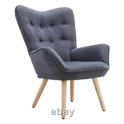 High Back Lounge Single Chair Wing Back Armchair Living Room Fireside Chair