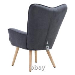 High Back Lounge Single Chair Wing Back Armchair Living Room Fireside Chair