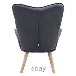 High Back Lounge Single Chair Wing Back Armchair Living Room Fireside Chair
