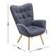 High Back Upholstered Armchair Wing Back Lounge Chair Single Sofa Fireside Chair