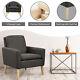 High Wing Back Armchair Linen Cloth Chair Fireside Seat Living Room Lounge Uk