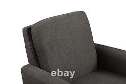 High Wing Back Armchair Linen Cloth Chair Fireside Seat Living Room Lounge UK