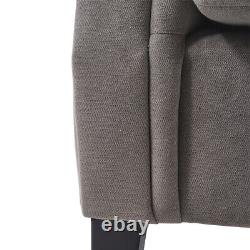 High Wing Back Armchair Velvet Chair Fireside Seat Living Room Lounge Wood legs