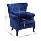 High Wing Back Armchair Velvet/ Fabric Fireside Seat Living Room Lounge Chair Uk