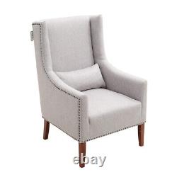 High Wing Back Reading Armchair Fabric Fireside Seat Living Room Lounge Chair