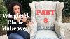 How To Upholster A Wingback Chair Part 8 Finishing The Arms And Wings Thrift Diving