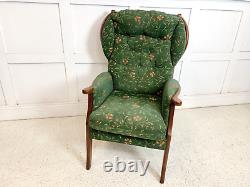 Joynson Holland Wing Back High Arm Chair Armchair Fireside Green