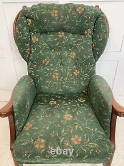 Joynson Holland Wing Back High Arm Chair Armchair Fireside Green