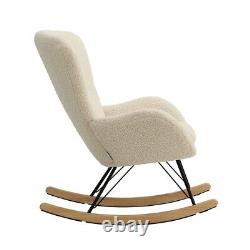 Lambswool Rocking Chair Rocker Armchair Fireside Lounge Relaxing Lazy Sofa Seat