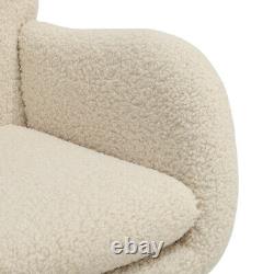 Lambswool Upholstered Teddy Fabric Armchair Rocking Chair Lounge Fireside Realx