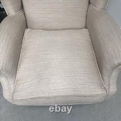 Laura Ashley Southwold Jupe Ivory Fabric Accent Wingback Fireside Armchair