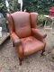 Laura Ashley Leather Wingback Fireside Chair