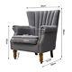 Linen Fabric/velvet Wingback Upholster Accent Armchair Sofa Fireside Living Room