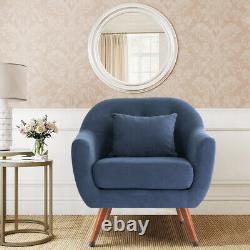 Linen Wing Back Chair Tub Armchair Fireside Queen Anne Sofa Bedroom Lounge Chair