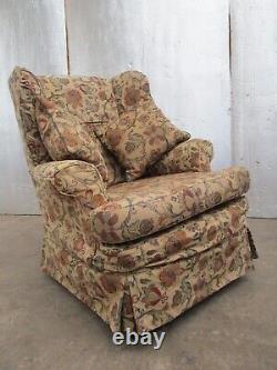 Lovely Vintage Retro Art Deco 30s Wing Back Fireside Armchair With Cushions