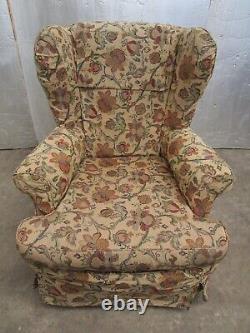 Lovely Vintage Retro Art Deco 30s Wing Back Fireside Armchair With Cushions