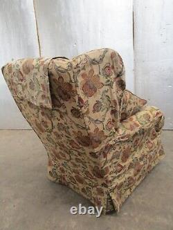 Lovely Vintage Retro Art Deco 30s Wing Back Fireside Armchair With Cushions