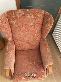 Lovely joynson holland wing backed fireside solid arm chair