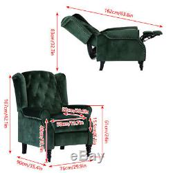 Luxurious WingBack Recliner Chair Velvet Armchair Fireside Occasional Chair Sofa
