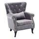 Medieval Velvet Armchair Tub Chair Sofa Lounge Fireside Wing Back Accent Chairs