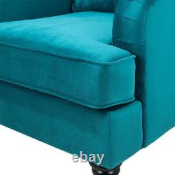 Medieval Velvet Tub Armchair Mobile Lounge Fireside Accent Tub Chairs on Wheels