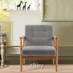 Modern Accent Armchairs Upholstered Linen Fabric Lounge Chair Fireside Tub Seat