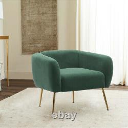 Modern Soft Velvet Armchair Tub Chair Lounge Sofa Fireside Living Room Wingback