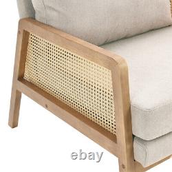 Modern Upholstered Accent Sofa Chair Wood Armchair Leisure Lounge Chair Fireside