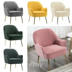 Modern Velvet Sofa WingBack Cuddle Chairs Fireside Armchair Bedroom Lounge Seats