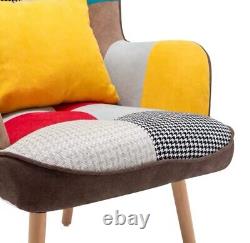Modern Wing Back Armchair Living Room Fireside Chair Sofa Lounger Footstool UK