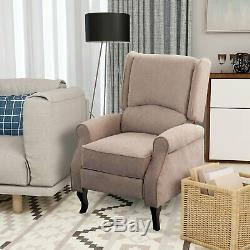 Modern Wing Back Recliner Sofa Chair Fabric Fireside Occasional Armchair Seat