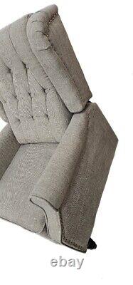 More4Homes Althorpe Wing Back Fireside Armchair Fabric Marl Grey Collect NN5