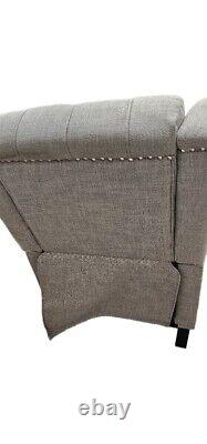 More4Homes Althorpe Wing Back Fireside Armchair Fabric Marl Grey Collect NN5