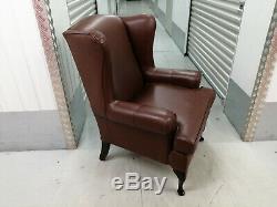 Multiyork Wingback Armchair Brown Leather Wing Back, Fireside 2/2 Quality