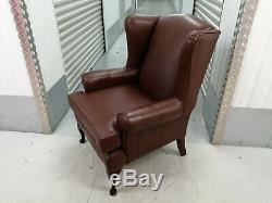 Multiyork Wingback Armchair Brown Leather Wing Back, Fireside 2/2 Quality