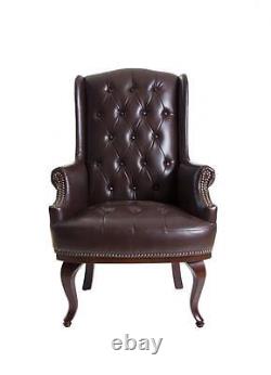 NEW Oxford High Back PU Leather Armchair Chair Lounger Fireside Wingback
