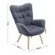 New High Back Fabric Upholstered Armchair Wing Back Lounge Chair Fireside Chair