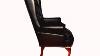 New Queen Anne Fireside High Back Wing Back Cream Leather Chair Chesterfield Type Armchair