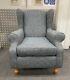 Next Sherlock Wingback Fireside Chair Blue Marl Armchair Cs S84